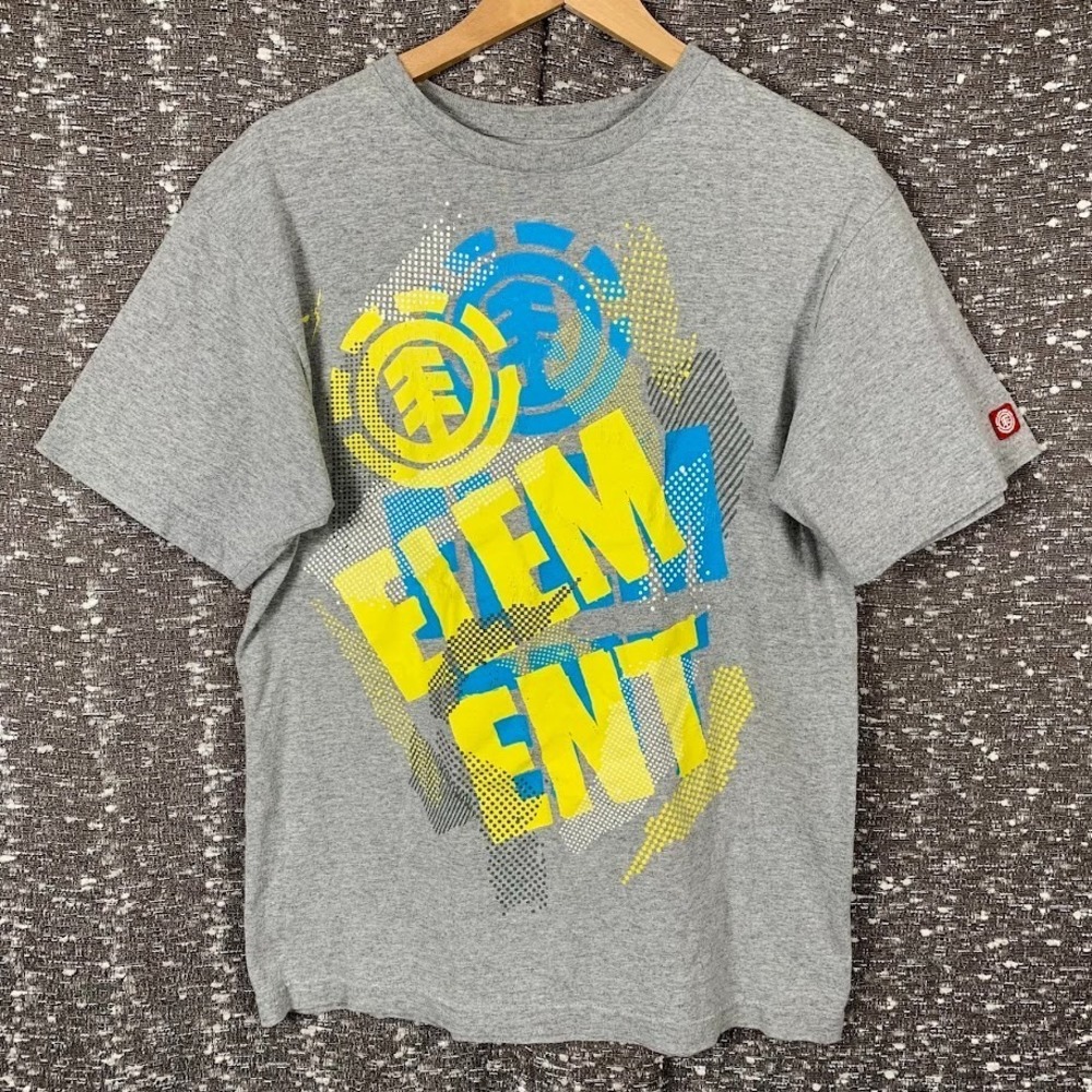 Vintage Y2K Element Gray T-Shirt Adult Size Medium Skater Grunge Goth 2000s